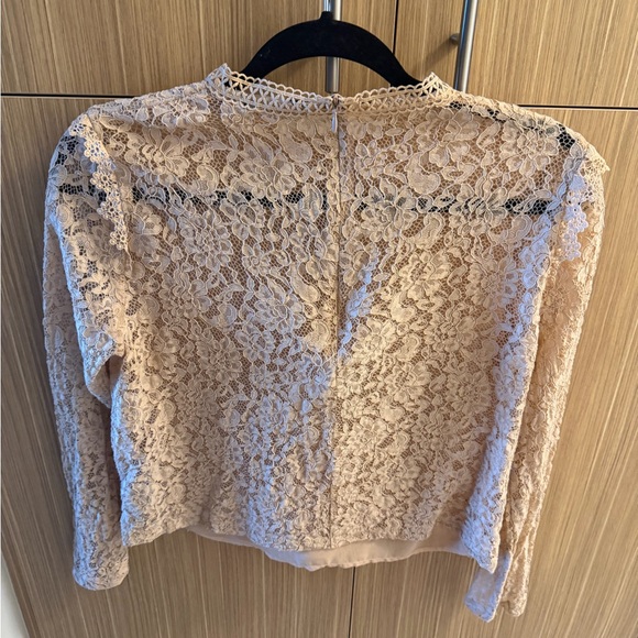 Zara Women's Beige Lace Top - Picture 3 of 4